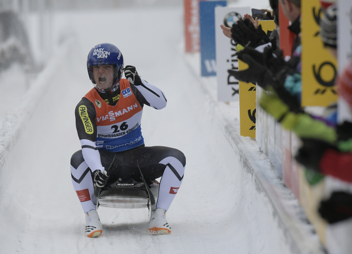 Wolfgang Kindl jubelt über Bronze bei der Europameisterschaft in Königssee (Foto: örv/eslage)